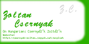 zoltan csernyak business card